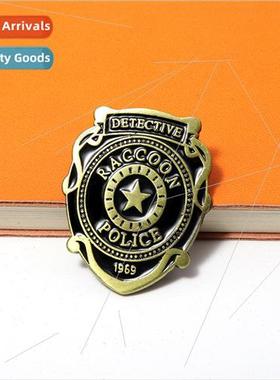 Game  Resident Evil Raccoon City Detective Medal Pin Movie P