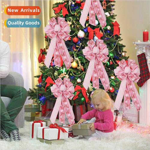 2023 New Christmas Decorations Red Bow Christmas Tree Decora