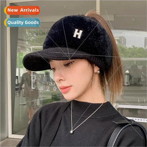 Woolen cap children winter riding knitted ear protection duc