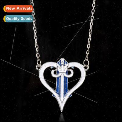 New Kingdom Hearts  Necklace Classic Fashion Peach Heart Cro