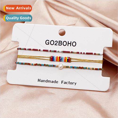 New bohemian  rainbow personalized tila beaded friendship ro