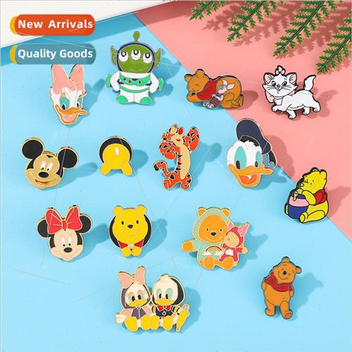 Cartoon cute metal badge Mickey Mouse and Donald Duck Winnie