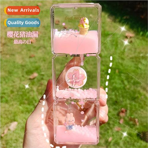 Creative cute cherry blossom oil hourglass desktop small orn