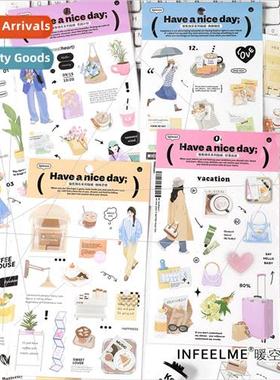 Peddling happy stickers vintage fresh salt characters handbo