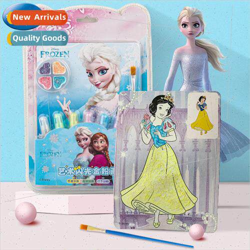 Art Glitter Gold Glitter Gum Painting Coloring Paintings Kid