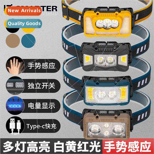 New LED mini multi-function waving sensor head lamp COB outd