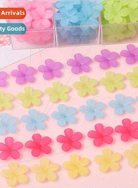 Acrylic frosted solid color five-petal flowers DIY handmade