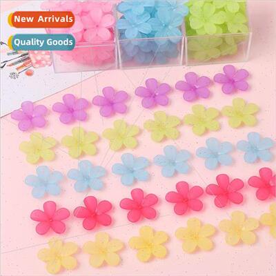 Acrylic frosted solid color five-petal flowers DIY handmade