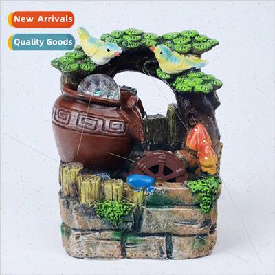 Mini wigwam water fountain animal bird decorative flowers ma