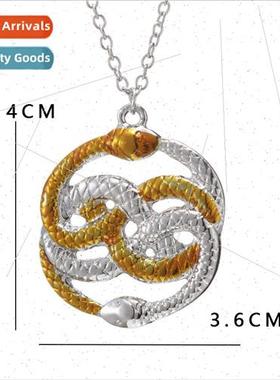 Never Ending Story Double Snake Alloy Necklace Peripheral Ac