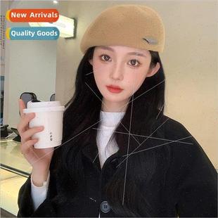 female spring retro wear ligh England beret fall Reverse and