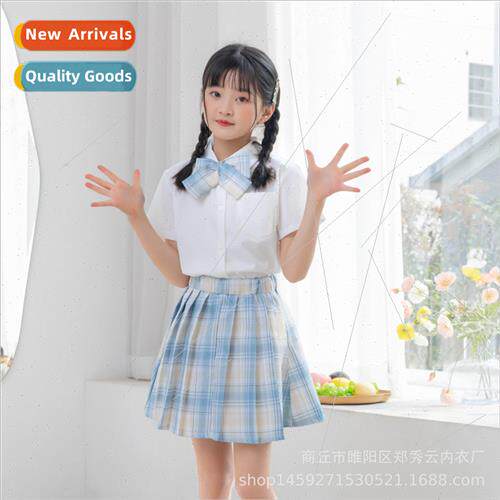 Childrens jk uni适用m skirt girl set summer new pleated skir