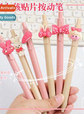 Cartoon rabbit girl click pen cute patch pen girls special s
