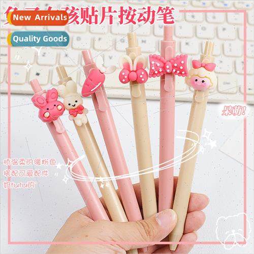 Cartoon rabbit girl click pen cute patch pen girls special s