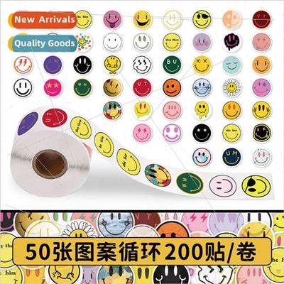 200 stickers cute smiley face scroll stickers cartoon facial