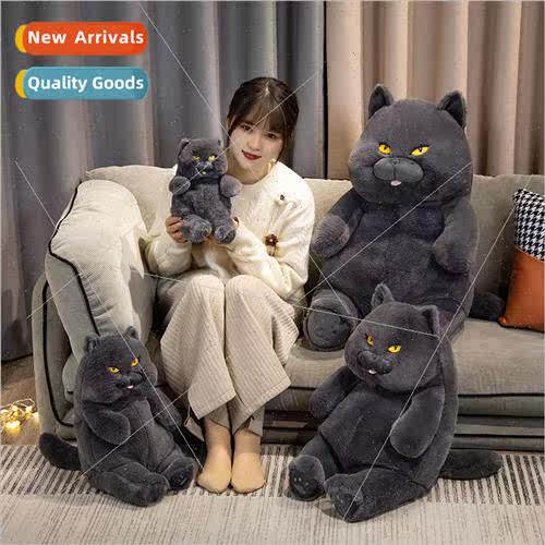 Nerdy cute blue cat doll fried chicken soft and cozy cat dol
