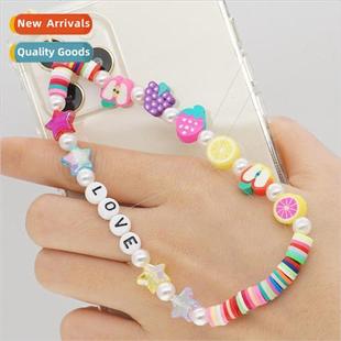 phone chain acrylic fashion let ceramic cell soft mple fruit