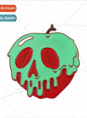 Red Apple Brooch Creative personality skull brooch pin badge