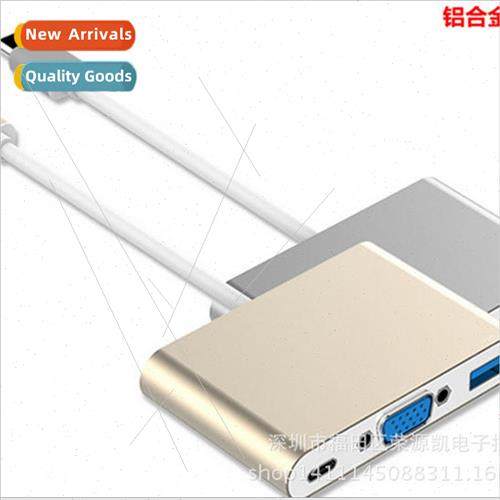 USB 3.1Type c TO VGA+USB3.0+HUB Power Converter 3-in-1 Con C