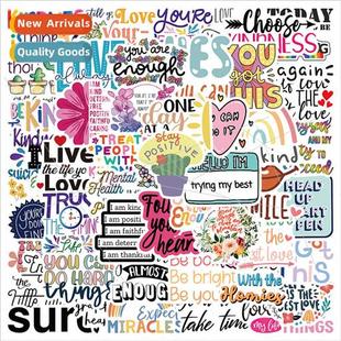 English inspirational phrase doodle lug stickers popular