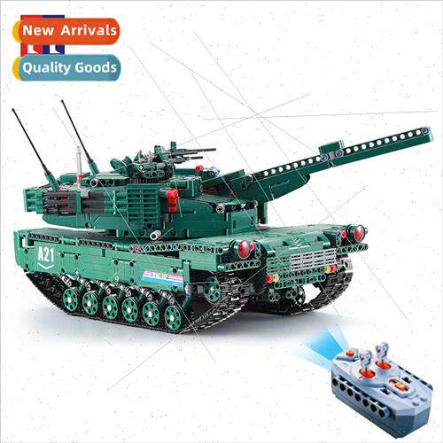 M1A2 assembled building blocks remote control military tank