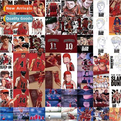 62 -repeating Japanese sports comics dunker stickers removab