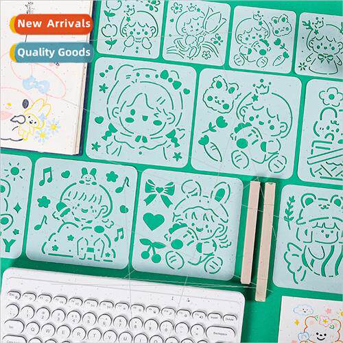 Cute cartoon elementary school students handbill drawing tem