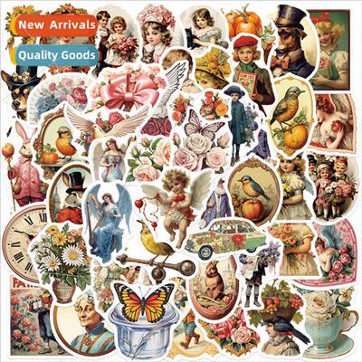 50 Victorian Retro Era Graffiti Stickers Decorative Guitar L