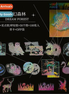 100 pcs Clear Laser Stickers Dream 适用est Sticker Pack Two