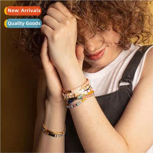 Tila Bohemian Ethnic Fashion Multi-Layer Stacking String Wov