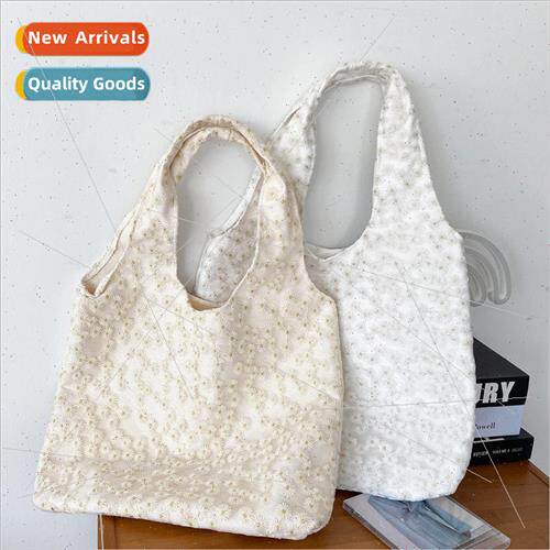 2023 new Korean Japanese floral canvas tote bag womens bag s