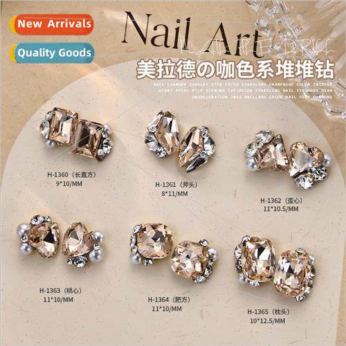 Nail jewelry nail drilling Melad crystal three-dimensional s