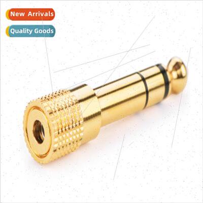 Gold-plated 6.5 male to 3.5 female microphone audio adapter