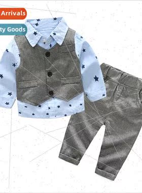 Childrens clothing Childrens star printed shirt infant vest