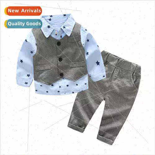 Childrens clothing Childrens star printed shirt infant vest
