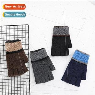 Full Finger Gloves Mens Fashion Striped Student Warm Winter