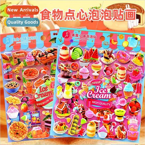 Childrens stickers large food snacks dessert ice cream cake