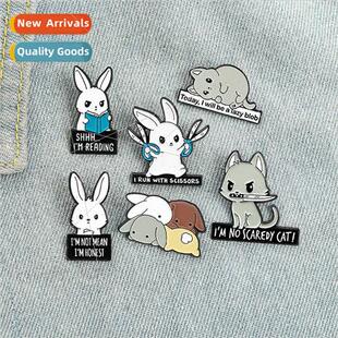 Cartoon creative cute white rabbit hamster animal shape lett