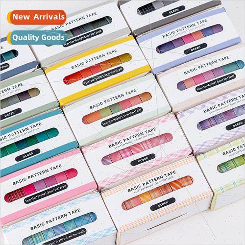 15 handbook basic boxed washi tape ins salt rainbow vintage