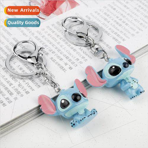 Creative popular Stitch cartoon couple necklace keychain thr
