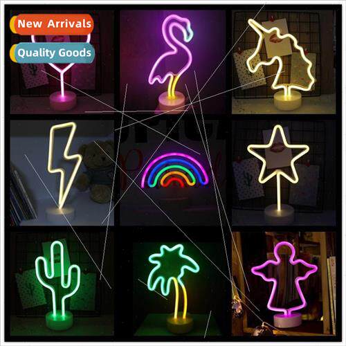 Neon night light moon rainbow love pineapple decorative mode