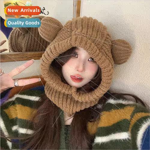 Autumn and winter new cute bear ears wool cap children perso