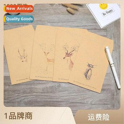 Deer letterhead envelopes Korean retro  beautiful kraft pape