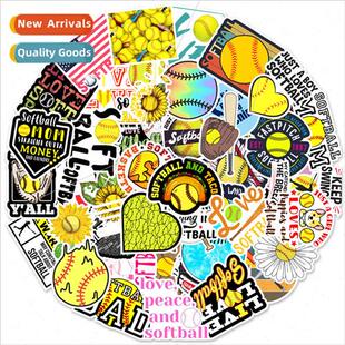 50 pcs Sports Softball 50 Laptop Skateboard ggage Mug Doodle