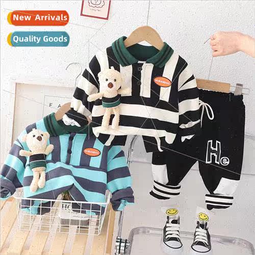 Boys spring suit childrens spring polo shirt two-piece set 2