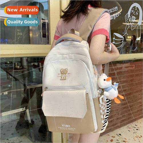 Color collision cartoon schoolbag female new cute elementary