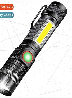 T6 aluminum alloy strong light flashlight portable rechargea