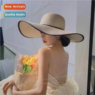 hat ins woven Summer beach sun straw vacat sunscreen