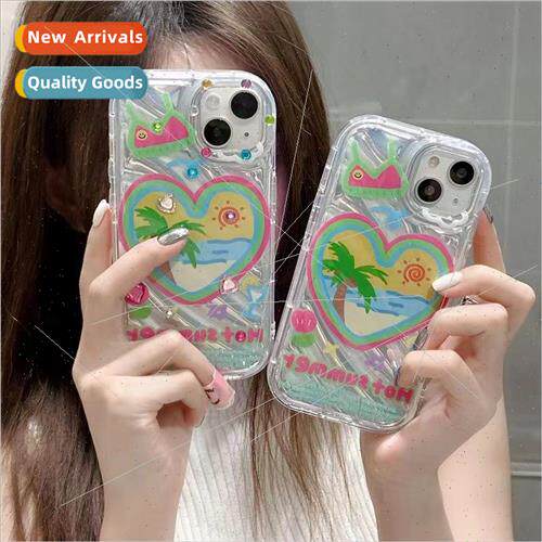 Summer Coconut Tree IPhone14Promax/13 Inside Slant Stripe Ap