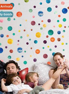 Wall stickers new colorful circle three generations removabl